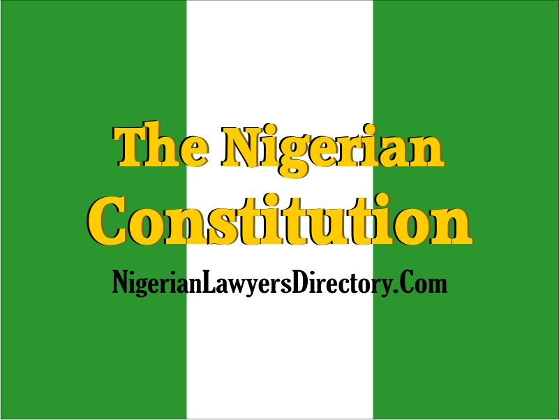 Nigerian Constitution Constitution Of The Federal Republic Of Nigeria 1999 Website
