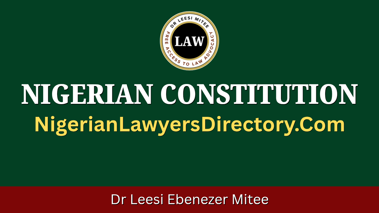 Nigerian Constitution 1999